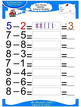 Çocuklar İçin toplam işlemi yaprak testleri 